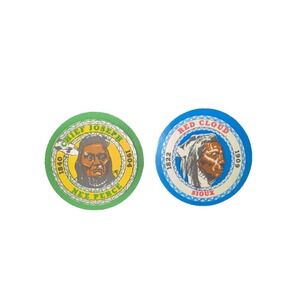 1972 Ovaltine Poster Seals Indian Black Hawk Red Cloud Chief Joseph Stickers VTG